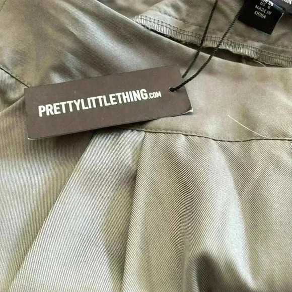 Pretty little thing, satin asymmetric tie waist tailored trousers 6 - Picture 7 of 8